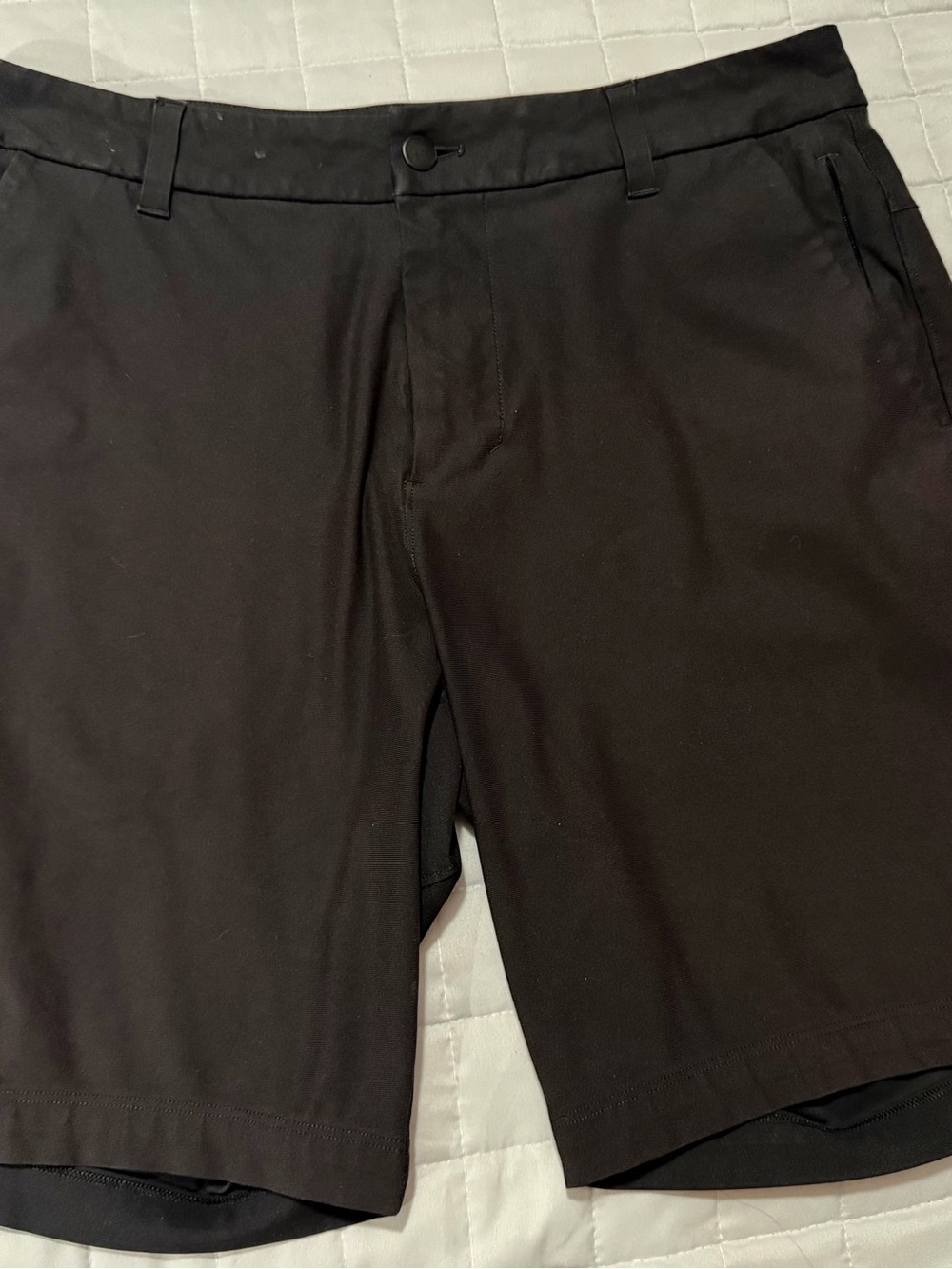 Lululemon ABC Classic-Fit Short Men's Flat Front Shorts Black Waist 32